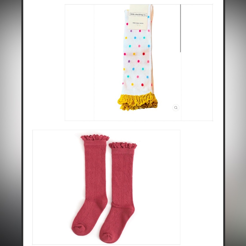 Bundle of 2  high knee lace socks